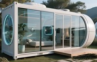 Maison préfabriquée en conteneur extensible de 20 pieds et 40 pieds, 2/3 chambres, maison mobile préfabriquée avec fenêtre en verre et porte coulissante