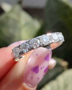 Anillo de Boda de Media Eternidad con Diamante Cultivado en Laboratorio de 0.90 CT, Oro Blanco de 14K/18K, Certificado IGI, VVS, Venta al Por Mayor de Fábrica para Mujer - Product Image 3