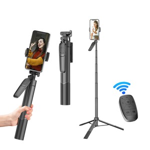 Trépied perche à selfie pliable à télécommande sans fil pour smartphones, universel et <span class=keywords><strong>compact</strong></span>, vente directe usine - Product Image 1