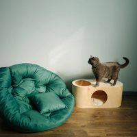 Salon chat hamac Place moderne chat caisse en bois chaton lit meubles pour animaux de compagnie