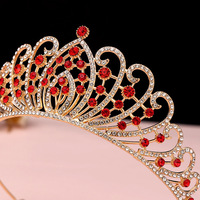 Accessoires de cheveux de mariée : Huit-vingt cristaux de luxe, style coréen baroque rétro, coiffe noire, cadeau d'anniversaire pour meilleure amie
