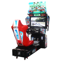 Máquina de Juego Arcade Comercial de Carreras de Latón, Simulador de Conducción Operado con Monedas con Asiento Dinámico para Centro de Juegos