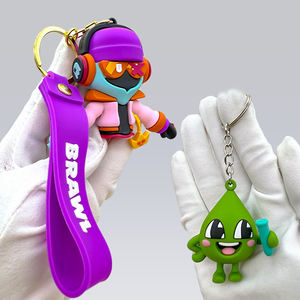 Porte-clés en silicone 2D 3D, figurine créative en caoutchouc, <span class=keywords><strong>couple</strong></span> mignon, accessoires de sac et de voiture, petit cadeau, vente en gros - Product Image 2