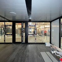 Contenedor de Envío Plegable con Estructura de Acero Galvanizado Estándar de Instalación Rápida, Pared de Cortina de Vidrio y Baño