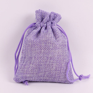 Expédition rapide <span class=keywords><strong>Composite</strong></span> Faux Lin Organisateur Pochettes En Vrac En Gros Cordon Sacs Bijouteries Écologique Cadeau Emballage - Product Image 3