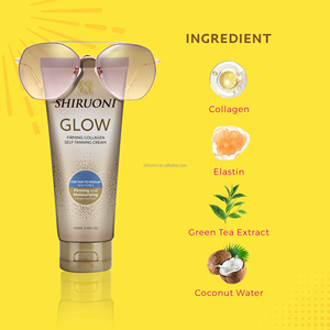 Crema hidratante de bronceado sin sol de etiqueta privada tono de <span class=keywords><strong>piel</strong></span> justo a medio brillo reafirmante colágeno autobronceador loción corporal - Product Image 5