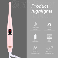 Mini lisseur PRITECH avec système de verrouillage du cordon rotatif à 360°, fer à lisser portable pour femmes et hommes, outil de beauté personnel