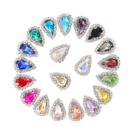 Belle fantaisie dos plat coudre sur strass pour robe de mariée