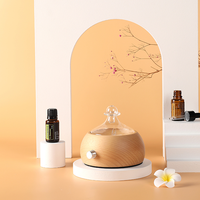 Plateau décoratif en bois naturel ultrasonique Mini automatique parfum d'arôme huile essentielle diffuseur de brume froide