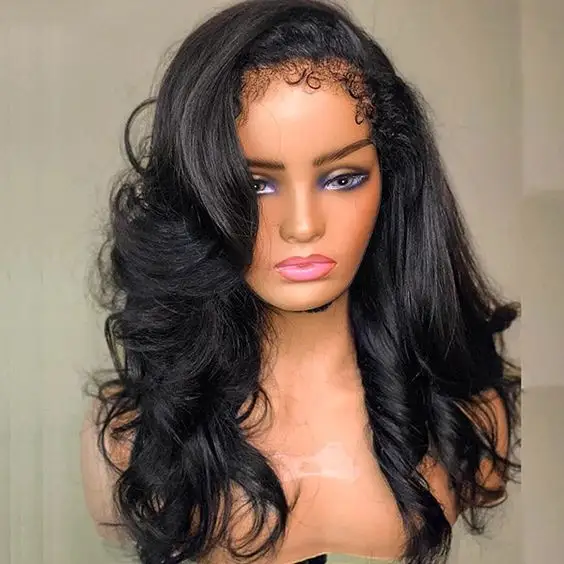 Wholesale 100%Human Hair Wig 28 Inch Indian 200 Density 4C Edges Hairline HD Invisible Glueless Body Wave 13x4 Lace Frontal Wigs