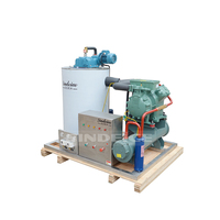 Machine à glace en flocons industrielle à haute capacité de refroidissement par eau, 3 tonnes, SUS 316, pour les bateaux de pêche et la transformation des produits de la mer