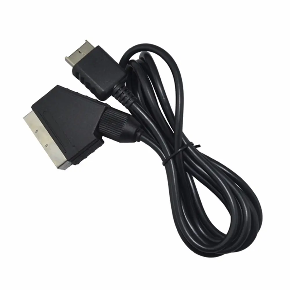 Cable SCART RGB de 1,8 M y 6 pies, cable de plomo HD para videojuegos para consolas PS2, Playstation 2, Cable SCART PAL/NTSC