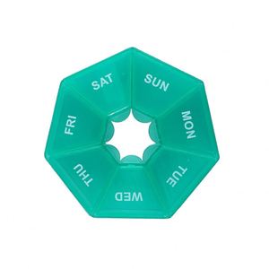 Plastic 7 Compartment Medicine Weekly <b>Pill</b> Box <b>Storage</b> <b>Case</b> - Product Image 3