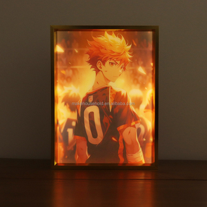 App Control USB C Recharge Lampe de lit intelligente Photo Touch Veilleuse Haut-parleur 3D Anime Lampe acrylique pour la décoration intérieure - Product Image 4