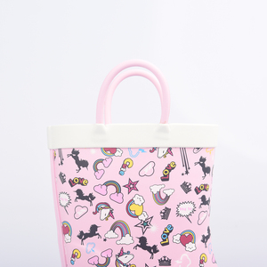 <span class=keywords><strong>Stivali</strong></span> da <span class=keywords><strong>Pioggia</strong></span> per Bambine con Stampa Unicorno Rosa, Impermeabili, Leggeri, Antiscivolo, a Metà Polpaccio, in Gomma con Maniglie per Estate e Autunno - Product Image 6