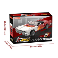 Ensemble de blocs de construction de voitures de course HW 915 pièces, voiture de sport classique, jouet éducatif de construction, briques technologiques, kits de modèles MOC, objets de collection