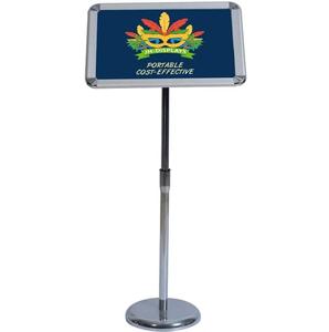 Espositore Regolabile con Doppio Display, Supporto per Insegne da Interno, Espositore da Terra per Pubblicità con Cornici Doppie - Product Image 2