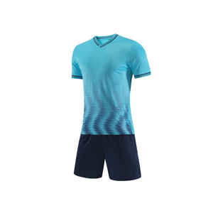 Seragam Sepak Bola Klub Jersey Modern Warna <span class=keywords><strong>Pink</strong></span> Dapat Disesuaikan Sublimasi Pewarna Rajutan Putih Biru Pakaian Sepak Bola Murah - Product Image 2