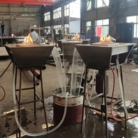 Kleine kunden spezifische Größe Metall Edelstahl Qualität Outdoor-Wasser verfügen über echte Feuerstelle