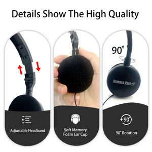 HT002 earphone On-ear Stereo berkabel, <span class=keywords><strong>Headset</strong></span> Gaming HiFi dengan mikrofon penghilang kebisingan - Product Image 6