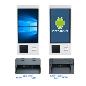 22 24 32 Inch Restaurant Betaling Retail Self Service Bestellen Kiosk Win/Android Machine Met Printer Scanner En Camera