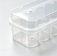 Boîte de rangement pour flacons en plastique transparent, multi-compartiments, anti-collision, organiseur de flacons