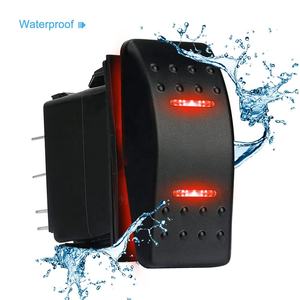 वाटरप्रूफ रॉकर स्विच टॉगल ऑन-ऑन 12 वी/20a 24v/10a 7pddt लाल एलईडी लाइट, जिसमें समुद्री नाव कार के लिए जम्पर तार लगाए गए हैं। - Product Image 2