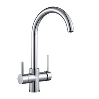 Bakala — mitigeur d'évier de cuisine moderne, en laiton chromé et cuivre, à levier unique, 3 voies, filtre, robinet d'eau