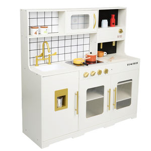 Jouets de cuisine pour enfants outils de Simulation en bois cuisine en bois ensemble enfants grands jouets - Product Image 1