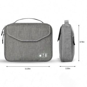 Organisateur d'électronique double couche BSCI pour usine, sac de rangement de câbles de voyage pour fils - Product Image 6