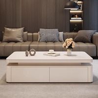 Table basse de luxe en pierre frittée, table d'appoint carrée moderne, matériaux écologiques pour hôtel et appartement