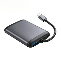 Hub USB-C 4-en-1 MST double DP 4K 60Hz, adaptateur multiport Type-C avec charge PD 100W, USB 3.0, adaptateur d'affichage double moniteur