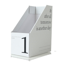 Scatole di file di cartone personalizzate in cartone con carta kraft in cartone da ufficio e scatola di immagazzinaggio per riviste