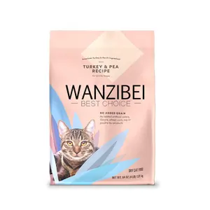 WANZIBEI-Natural ingrediente alimentar gatos-Reduzindo Alérgeno, Comida de Gato Interior-Deserto de Alta Proteína-embalagens Personalizadas