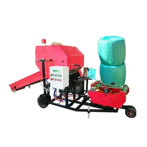 Fodder Reed Silage Baling And Packing Machine Round Straw Hay Baler Wrapper