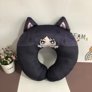 Oreillers de sieste en peluche 32CM Bungo <span class=keywords><strong>Stray</strong></span> Dogs Osamu Dazai Nakahara Cosplay Oreilles de chat en forme de U Coussin Jouets Cadeau - Product Image 5