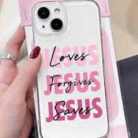 Coque de téléphone portable antichoc en TPU avec impression créative de lettres anglaises pour iPhone X Xr Xs 11 12 13 14 15 16 17 18 Pro Max