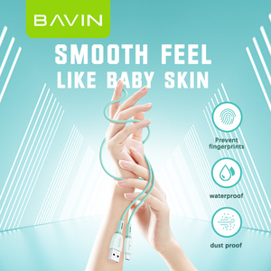 BAVIN مصنع الجملة سعر المصغّر USB نوع C الوردي اللون الغذاء الصف السيليكون الهاتف المحمول سريع شحن كابل بيانات CB231 - Product Image 6