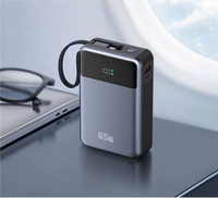 Cargador Portátil de 65W, Batería Externa de Alta Capacidad de 20000mAh con Pantalla LED y Cable Integrado para Laptop, Teléfono, Notebook, Viajes