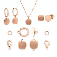 Composants de bijoux carrés souples personnalisés, fermoirs de boucles d'oreilles en métal tendance, tons or, argent et or rose