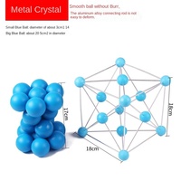 Modelo de Estructura Molecular de Metal y Cristal ZhuiHuiNiao 23 para Preparatoria, Bachillerato y Universidad, con Bolas y Barras Atómicas Grandes