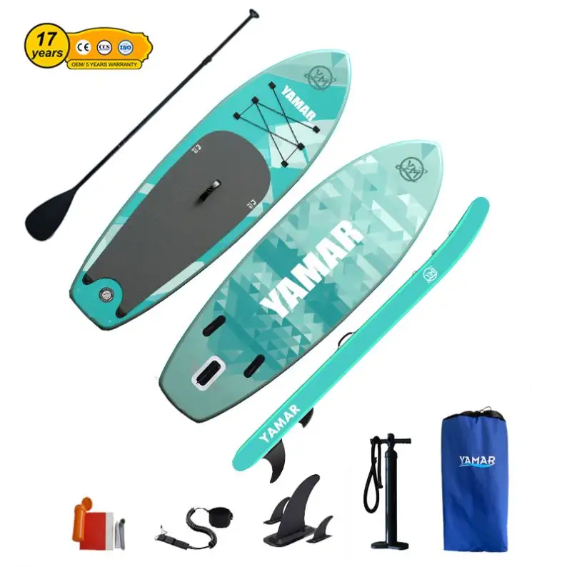 Tùy chỉnh sinh thái thân thiện có thể gập lại standup lướt Inflatable Paddle Board sup với vây