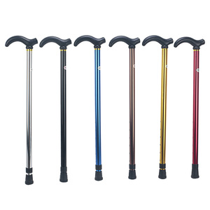 Bâton de marche télescopique en alliage d'aluminium à deux sections pour personnes âgées, utilisation en extérieur - Product Image 1
