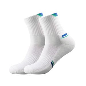 Chaussettes de sport mi-mollet personnalisées à semelle épaissie en tissu éponge pour le basketball, le tennis et le badminton en extérieur, pour hommes et femmes - Product Image 6