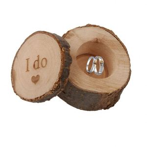 Elegante Caja de Anillos de Madera Personalizada, Estilo Rústico Vintage, para Joyas, Ideal para Ocasiones Especiales, Dropshipping - Product Image 3