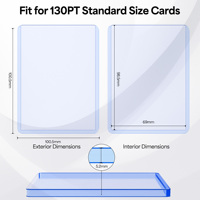 JUZI Protège-cartes de sport en PVC personnalisés 130pt taille standard pour cartes Pokémon, de baseball et TCG, Top Loaders 5.2MM