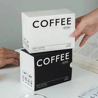 Boîte en carton rigide carrée recyclable avec fermeture magnétique, conception à déchirer, impression colorée, logo personnalisé pour le stockage des grains de café