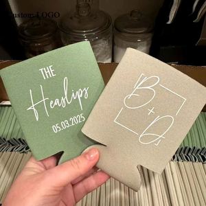 Refroidisseurs de canettes de bière personnalisés de style moderne avec manchons en néoprène pour la décoration de fête - Product Image 1