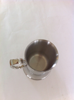 Mug à vin classique en acier inoxydable 304 à double paroi, 16 oz, argenté, avec poignée solide et durable, design écoresponsable, idéal pour les cadeaux promotionnels