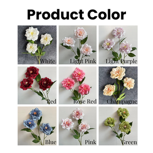 Flores Artificiales de Seda con Tres Cabezas de Rosa, Diseño Nuevo, Flores Artificiales Sencillas y Elegantes para Decoración de Bodas y Fiestas - Product Image 3